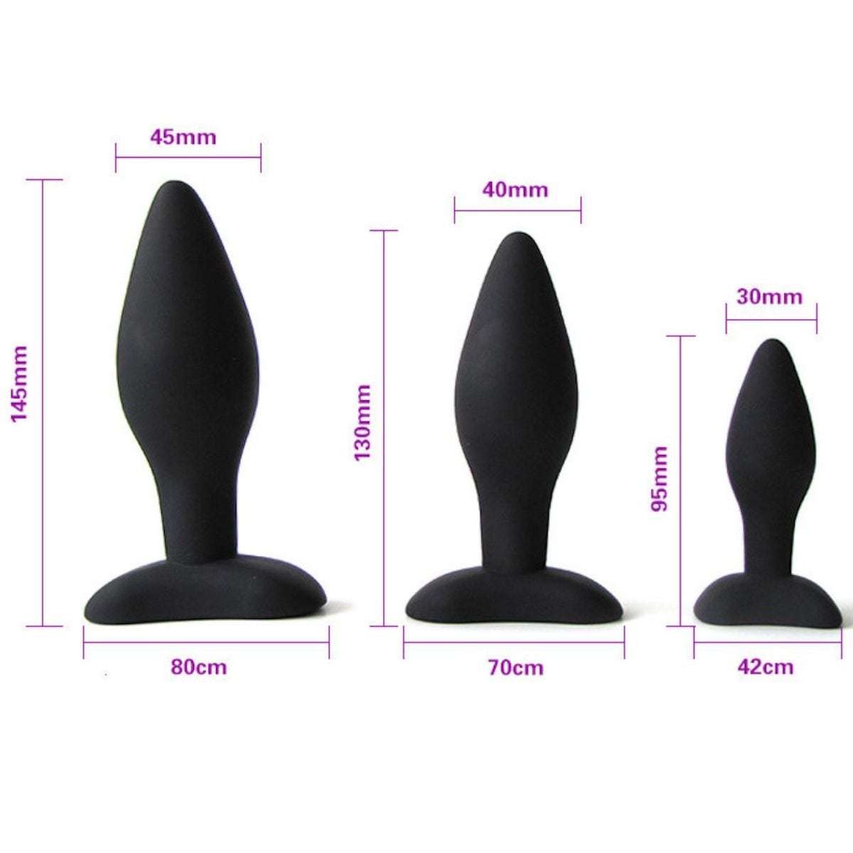 Intima Loveball Dreifach-Buttplug-Set – Schwarz
