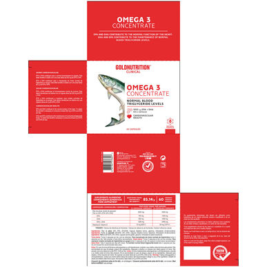 GOLDNUTRITION Kliininen Omega 3 -tiiviste 60 kapselia
