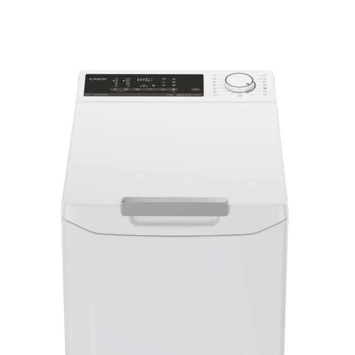 Lavatrice a carica dall'alto CANDY TCA274TM4-S ProWash 500 - 7 kg - 1200 giri/min - Connessa - Classe energetica B - Bianca