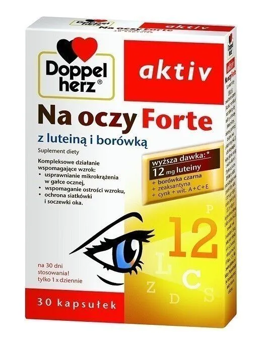 Doppelherz Aktiv Na Oczy Forte, Suplement diety wspomagający wzrok, Kapsułki