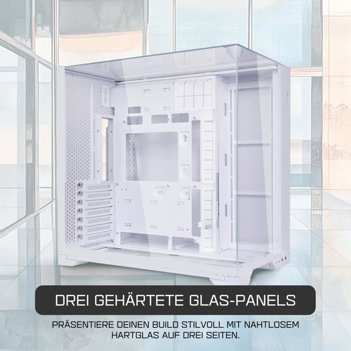 Boîtier - Lian Li - O11 Vision compact - Blanc - Compact - Design élégant