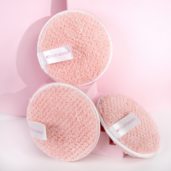 Brushworks gjenbrukbare sminkefjernerpads (pakke med 3)