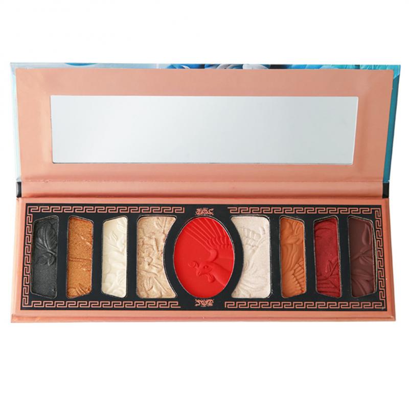 Paleta de sombras de ojos de 9 colores, brillo, mate, nude, pigmentada, profesional, resistente al agua, de larga duración, cosmética TSLM1