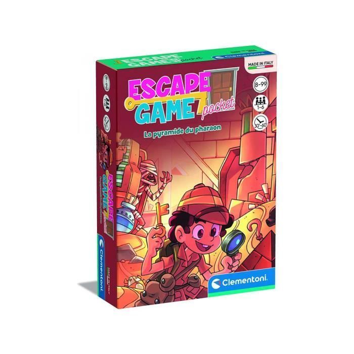 Juego de escape de bolsillo - La pirámide del faraón - Clementoni - Infantil - 2 o más jugadores - Marrón