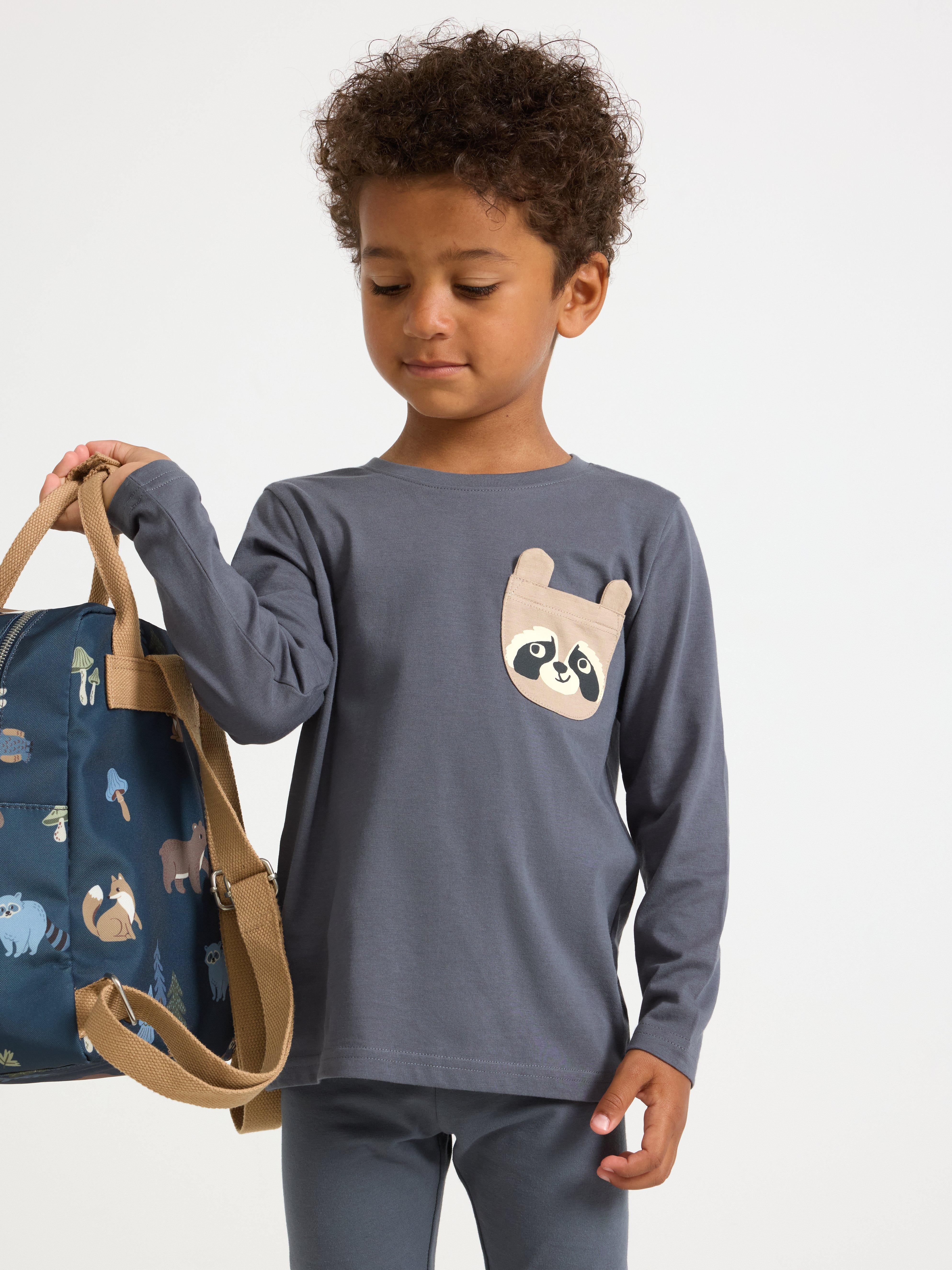 Blusa de manga comprida cinza escuro