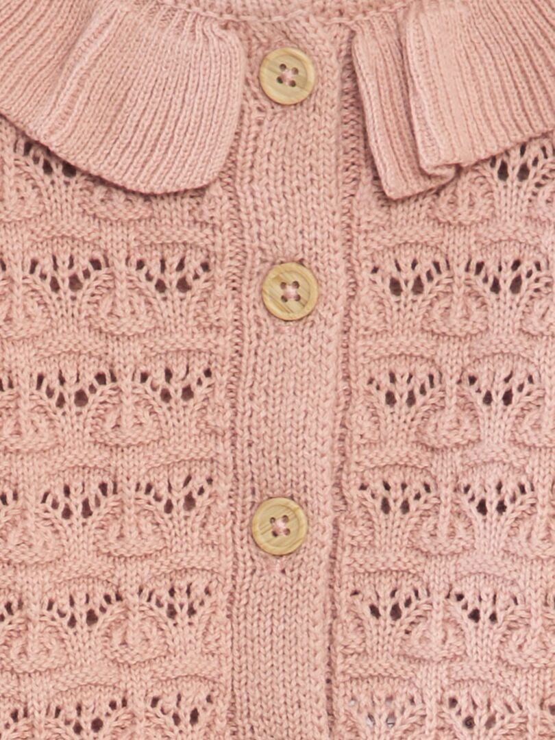 Opengebreid vest - ROZE