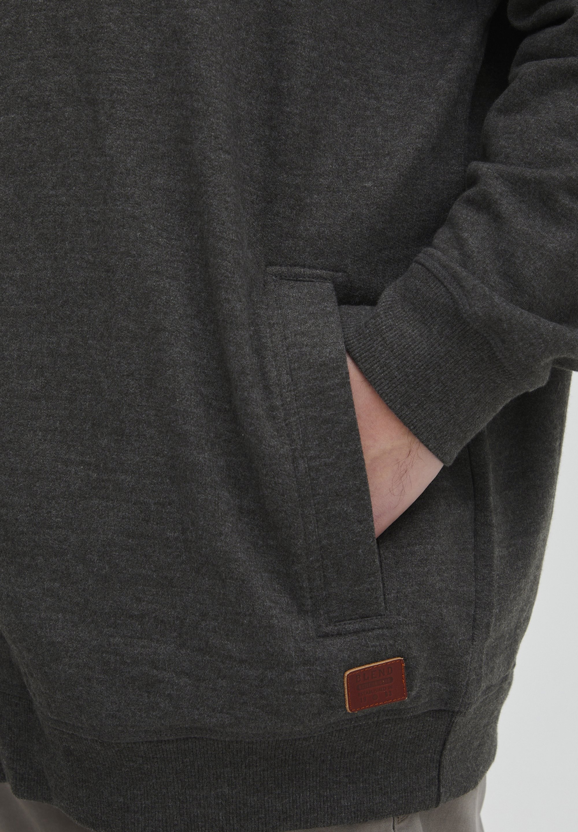 Blend BHBALIO - Sweatshirt met rits - houtskoolmix