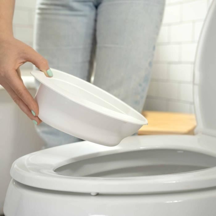 Ingenuity Mini WC per bambini con riduttore per sedile incluso, scarico musicale e vano porta salviettine integrato, bianco