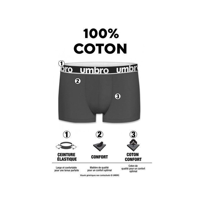 Boxer da uomo Umbro - Neri (confezione da 5)
