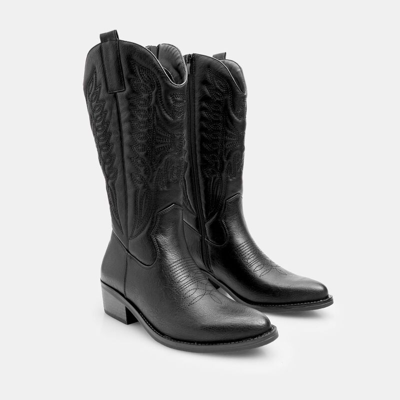 Damskie buty typu Texan z obcasem 3,5 cm