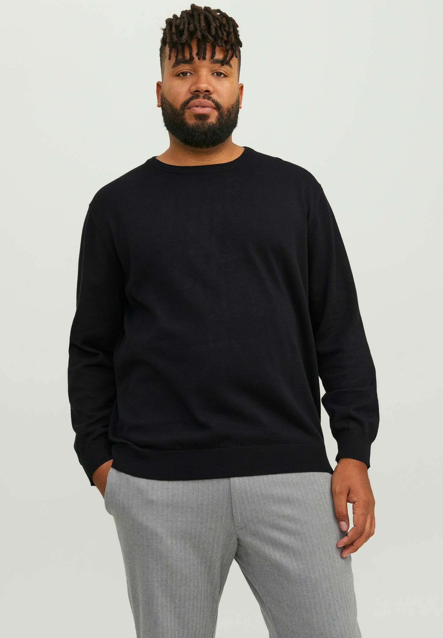 Jack & Jones JJEBASIC Rundhalspullover - schwarz