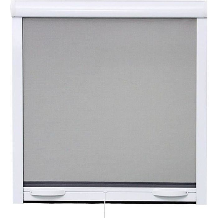 Mosquitera para ventana de 125 x 145 cm (ancho x alto) en aluminio lacado blanco. Se puede cortar a medida tanto en ancho como en alto.