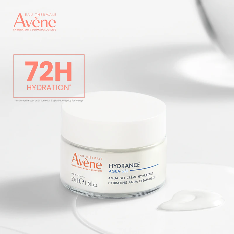 Avène Hydrance Hydrating Aqua Cream-in-Gel é um hidratante em gel leve, 3 em 1.