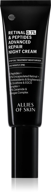 Allies of Skin 0,1 % Retinal & Peptides Advanced Repair Night Cream rewitalizujący krem na noč