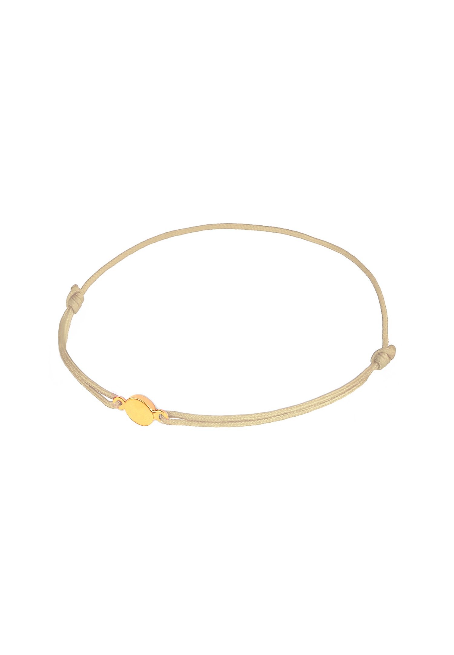 Elli Elli Bracelet sans Pierre Femmes Plaquette Nylon Rose Argent Sterling 925 Plaqué Or Eté / Plage Or 16cm