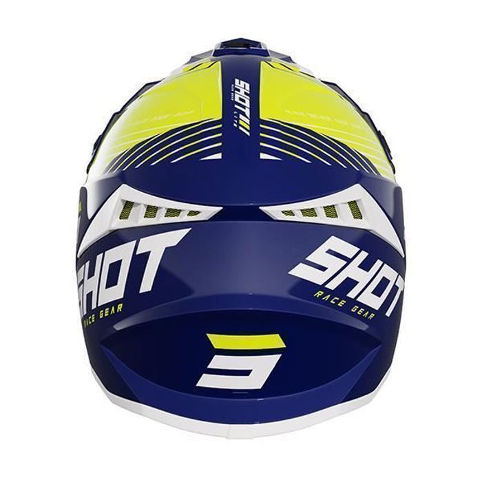 Shot Lite Fury Helmet Navy Neon Yellow Glossy