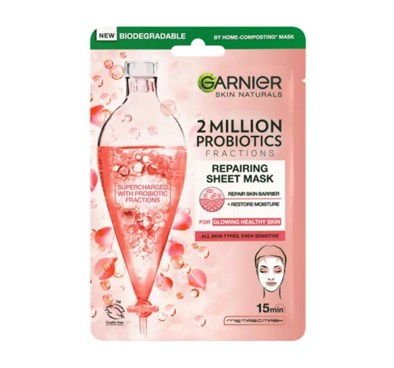 Garnier regenerująca maska do twarzy na tkaninie z probiotykami 22 g