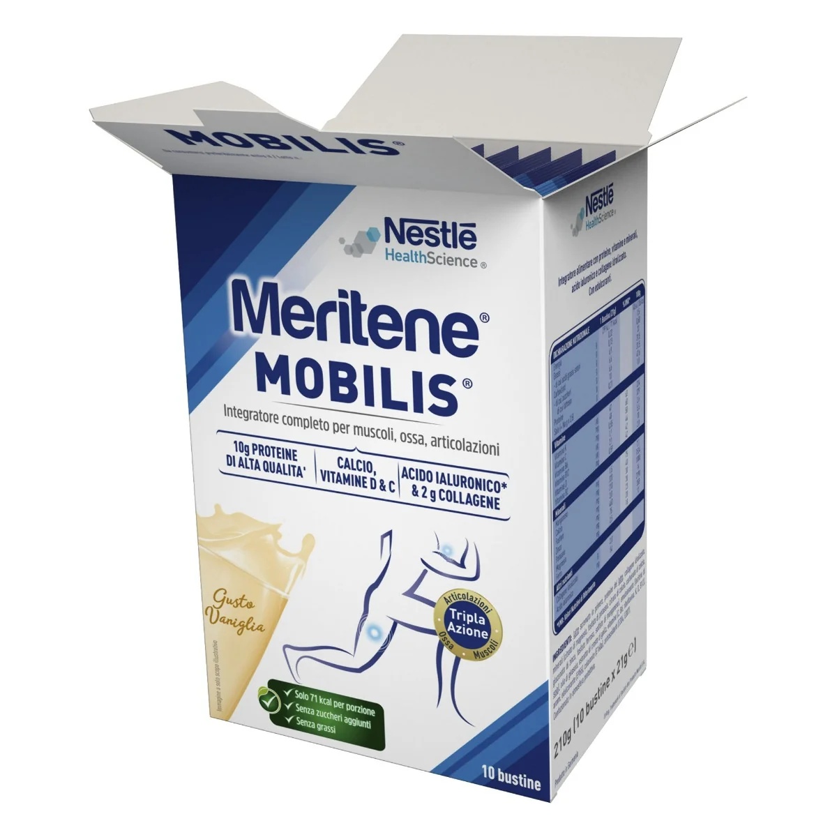 MERITENE Meritene Mobilis Vanille Nahrungsergänzungsmittel Muskeln Knochen Gelenke 10 Beutel Gelenkbeweglichkeit