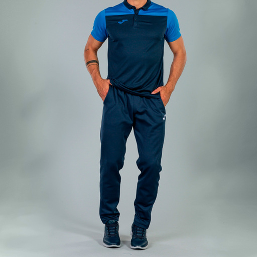 Joma Hobby II Navy Royal kortærmet poloshirt