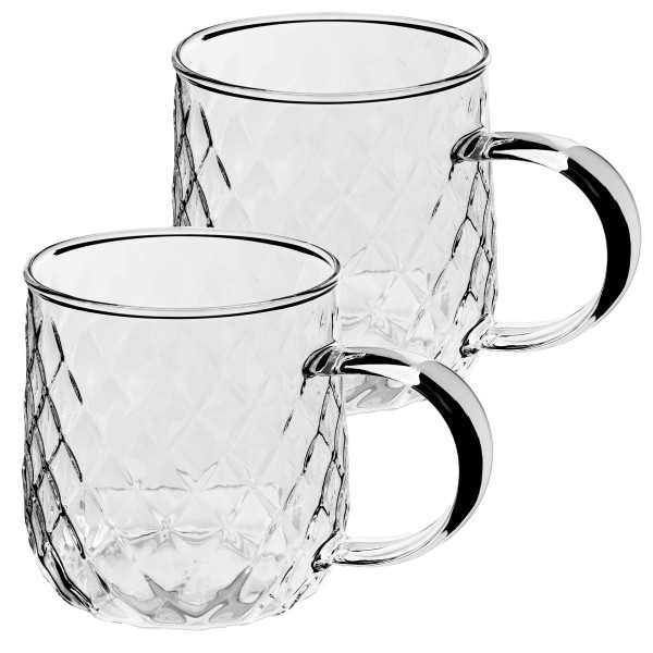 KADAX Szklanki Do Herbaty Z Uchem 350ml 2szt