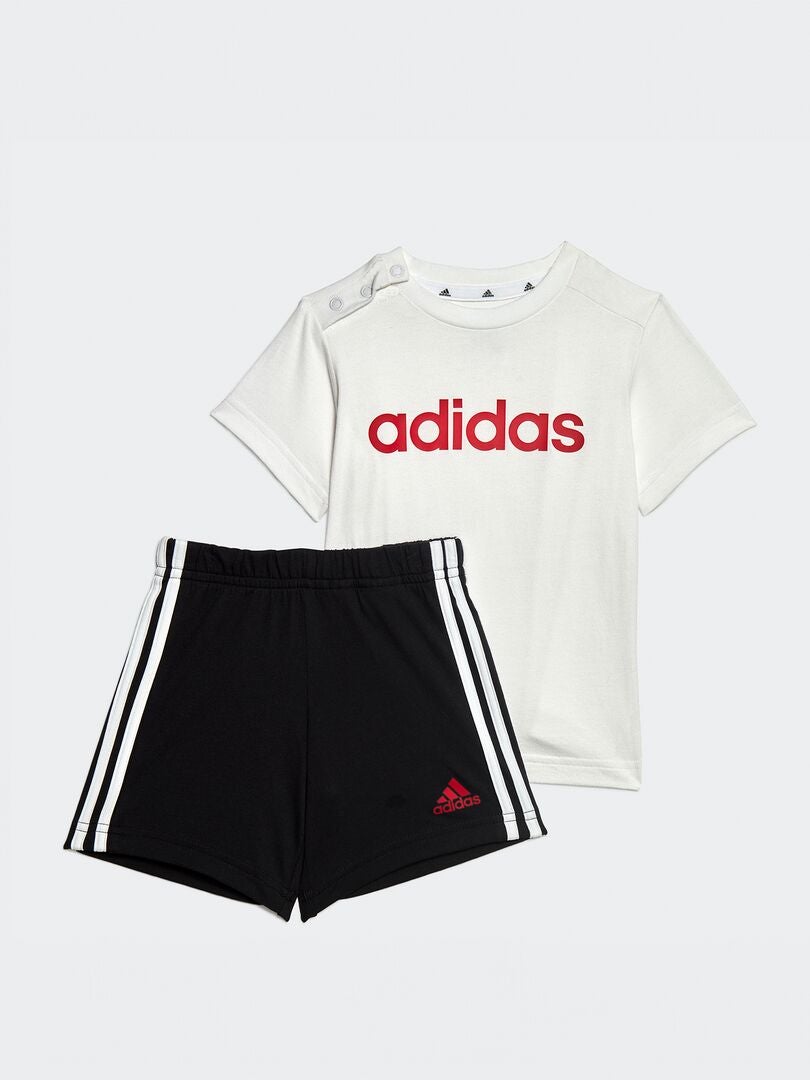 Conjunto Adidas de camiseta e shorts - 2 peças - BRANCO