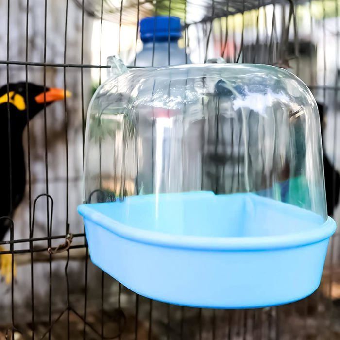 Baño para pájaros, baño colgante para pájaros, dispensador de comida, bandeja para pájaros pequeños