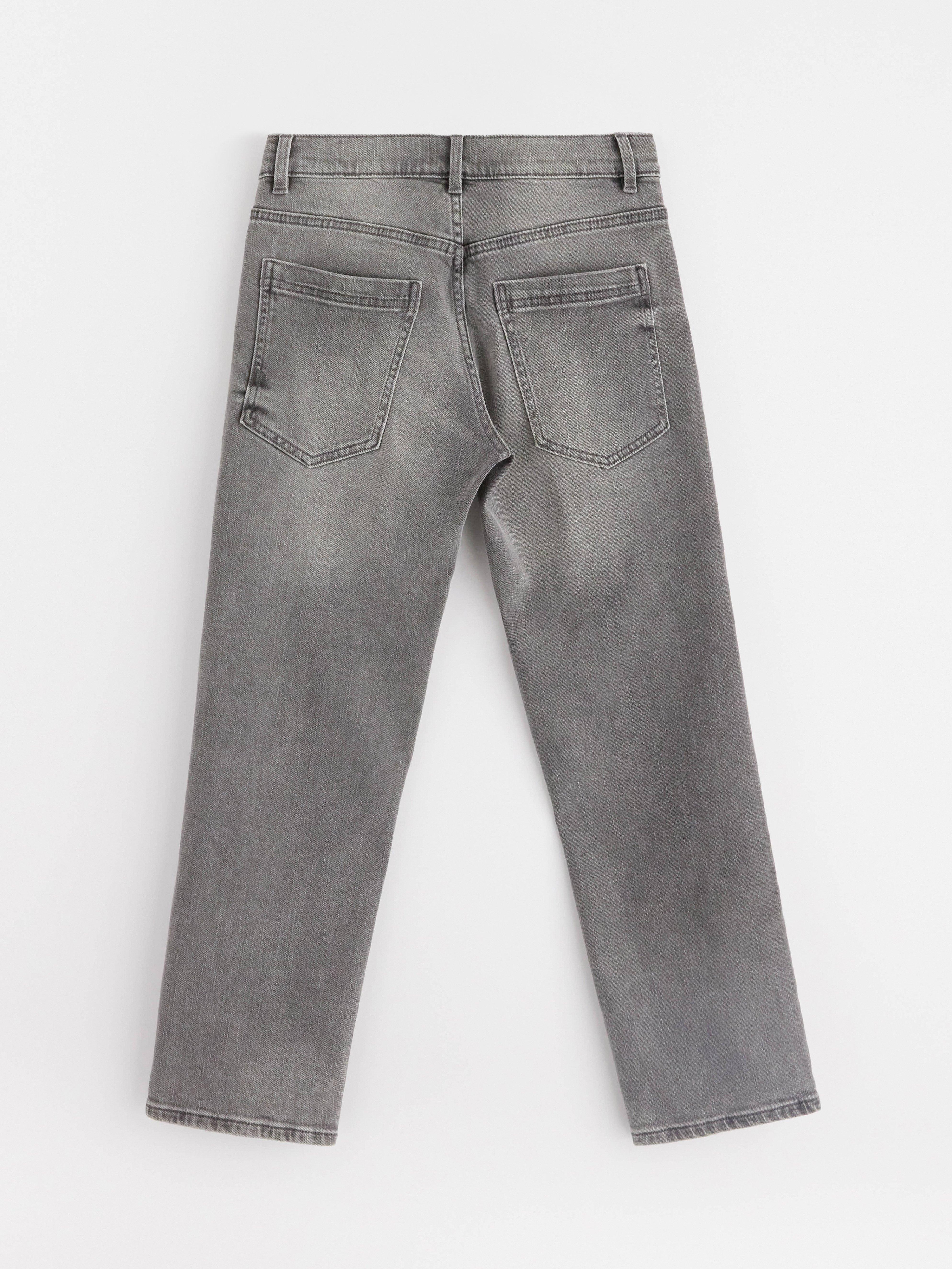 Calça jeans reta e larga VILGOT Regular, cinza.