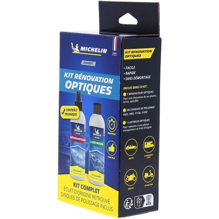 Kit de restauración de faros EXPERT - MICHELIN - especialmente diseñado para inspecciones de vehículos - Sencillo y rápido