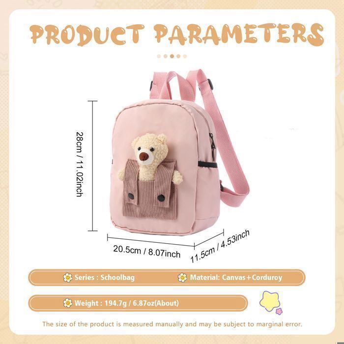 Personalized Children's Backpack, Kids Backpack, for Preschool, Nursery, Daycare, Primary School, Waterproof, Adjustable Children's Backpack