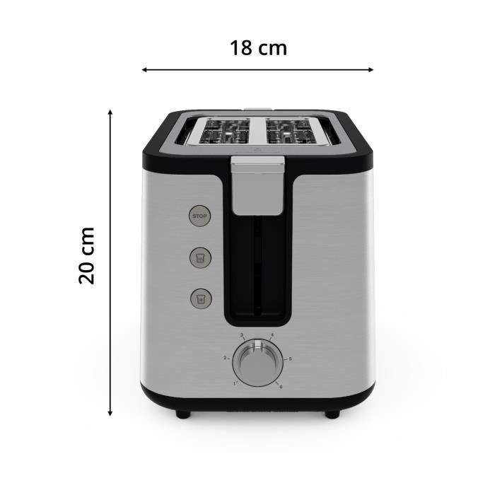 KRUPS GRILLE PAIN INOX CONTROL LINE 2 FENTES KH442D10 TOASTER