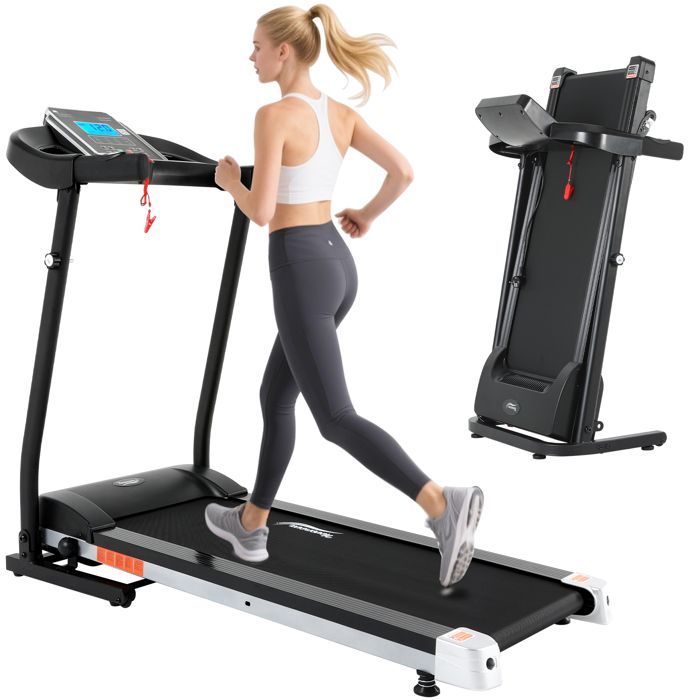 Tapis roulant elettrico pieghevole Novonova con velocità regolabile, schermo LCD, Bluetooth, 12 programmi NV1025