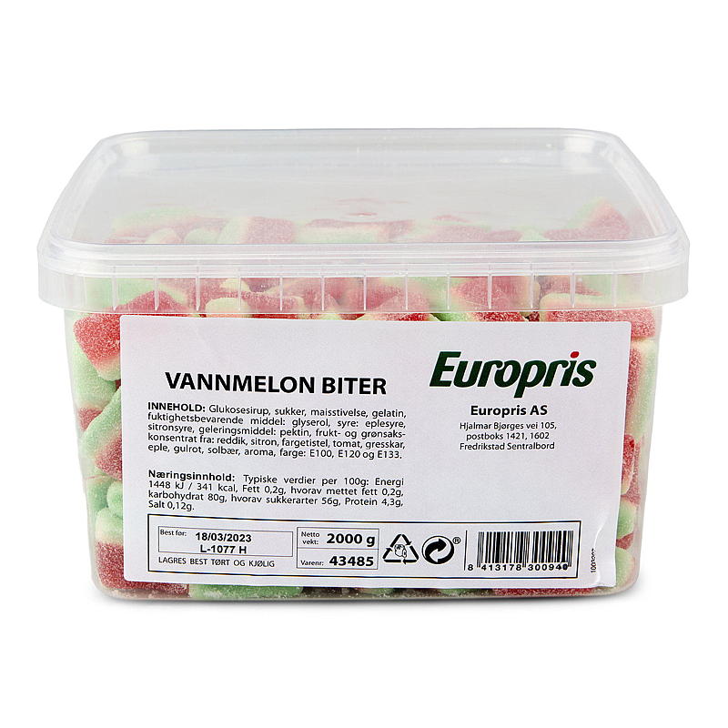KnallGoodt vannmelonbiter 2,0 kg