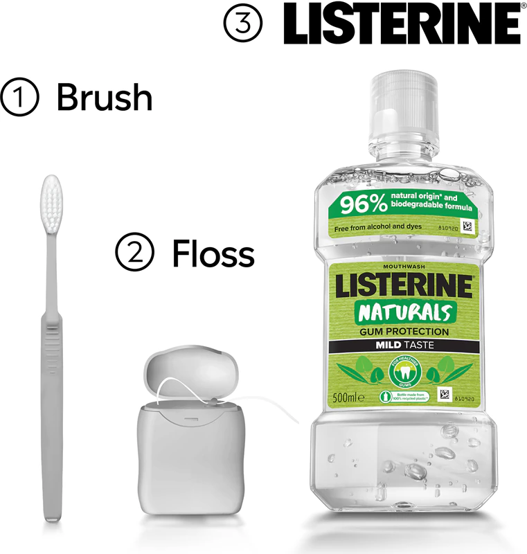 Ústní voda Listerine Naturals na ochranu dásní
