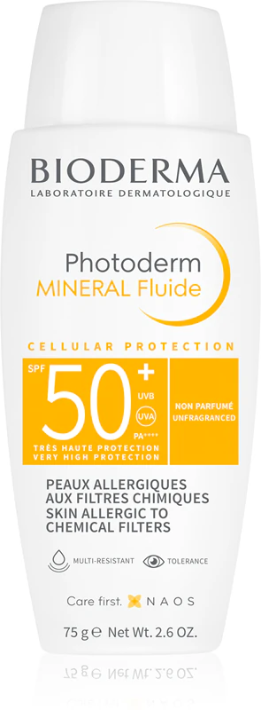 Bioderma Photoderm Mineral Fluid ochranný fluid bez chemických filtrov SPF 50+