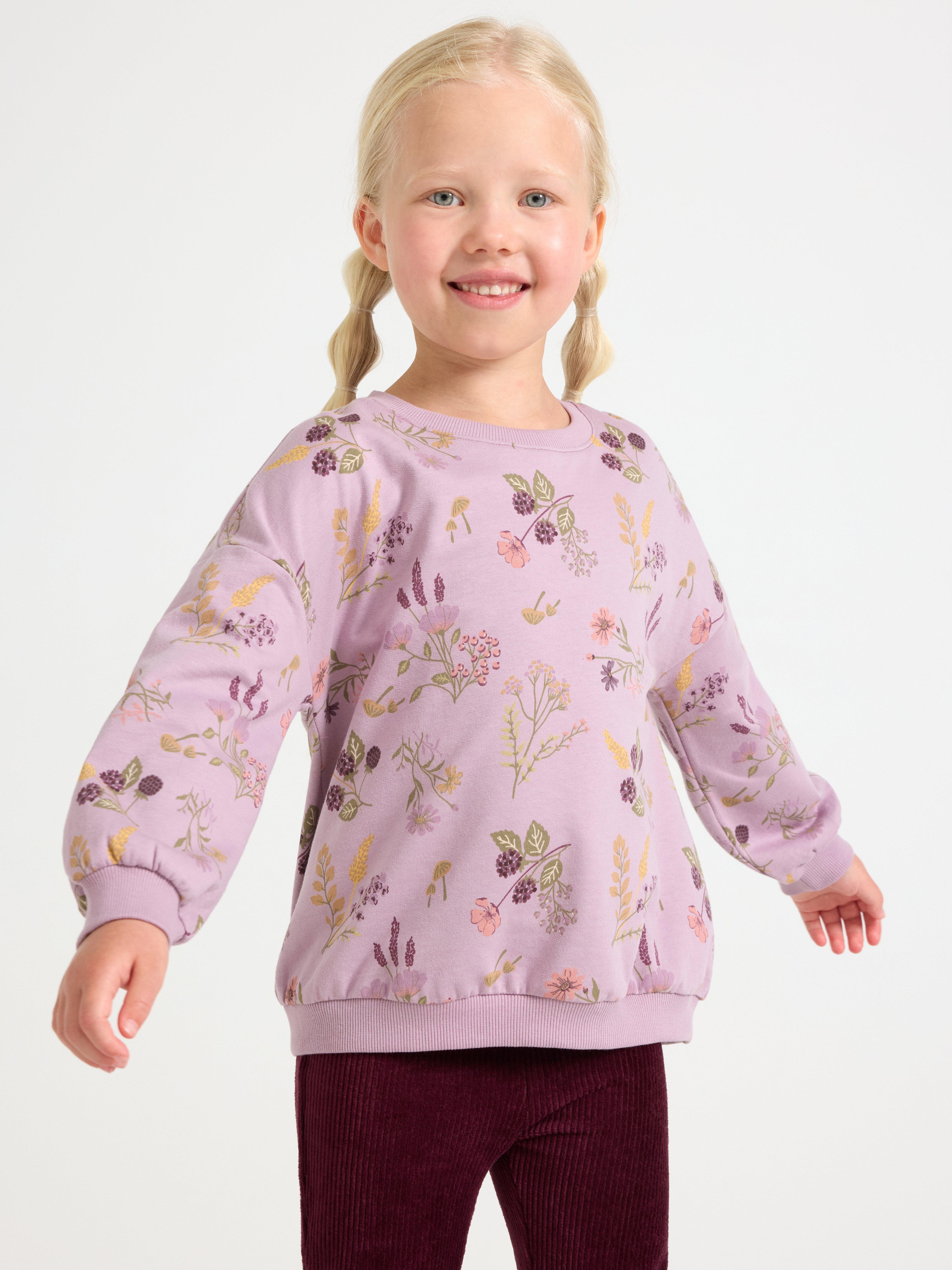 Sweatshirt med borstad insida Light Dusty Lilac