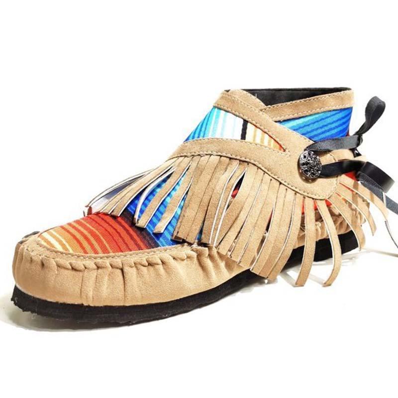 Bottes Femme hiver nouvelle plateforme sur le genou bottes pompon Style rétro élastique chaussures Femme Chaussure Femme
