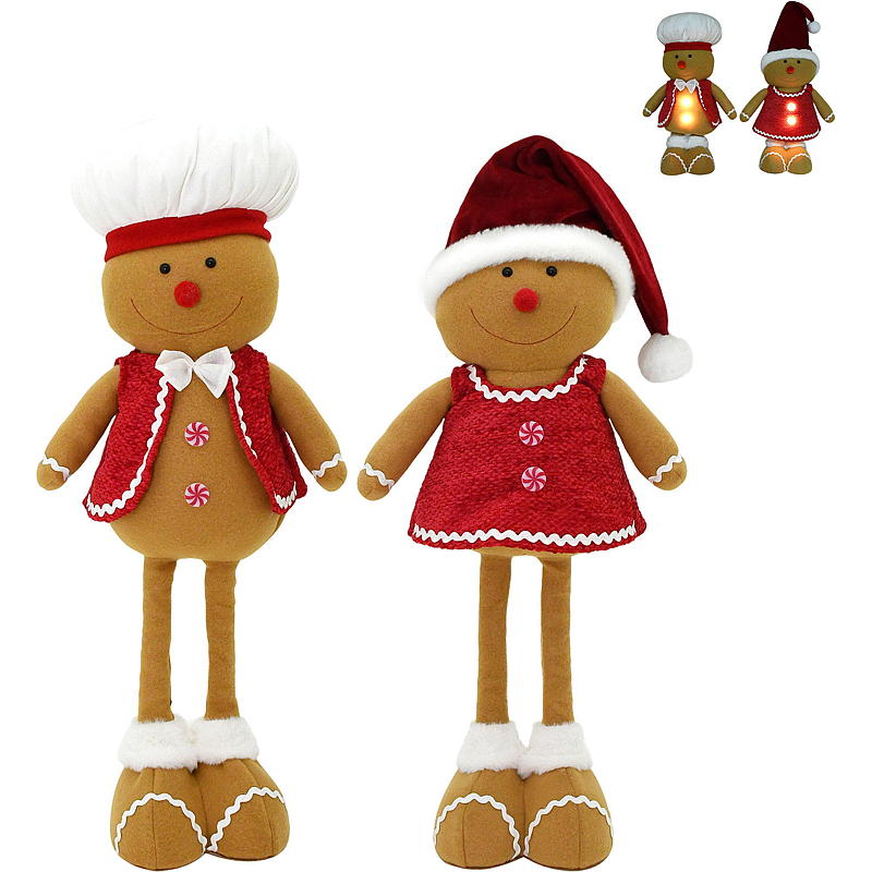 Hjem Pepperkakefigur 57/78 cm med LED