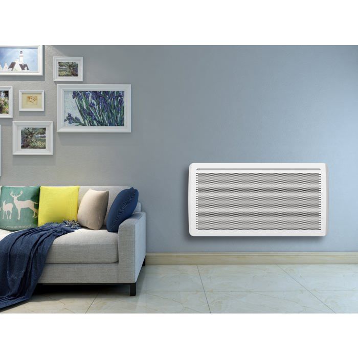 Radiateur électrique fixe panneau rayonnant - BESTHERM - TALYA 2000W  - NF - horizontal blanc
