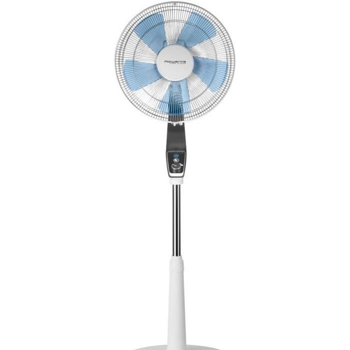 Sokkelventilator - ROWENTA VU5640F2 - 70 W - Oscillerende, 5 blade, 4 hastigheder, Turbo Silence, Turbo Boost-funktion