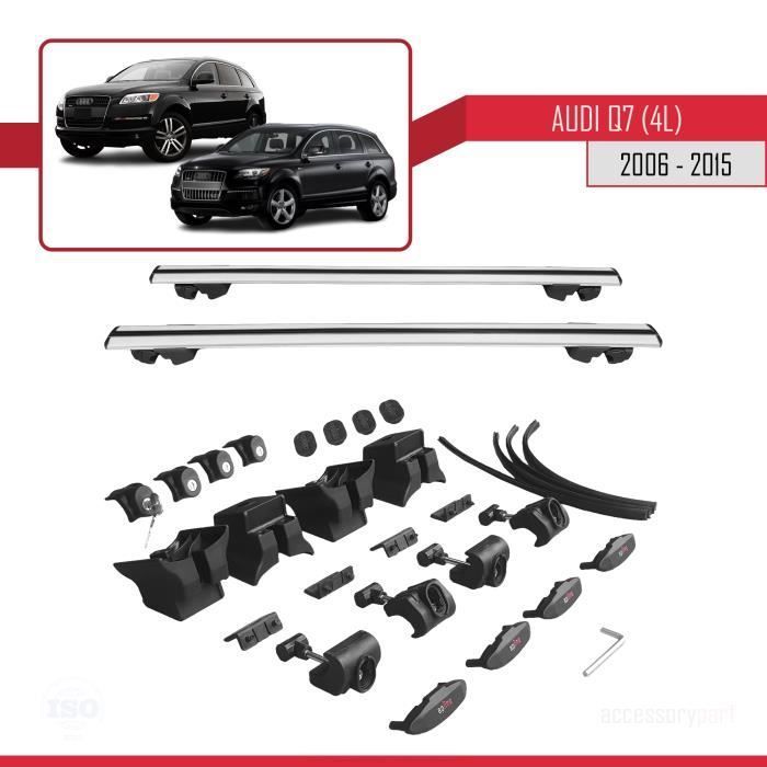 Barras de techo - Audi - Q7 2006-2015 - Aluminio - Gris - Con cierre
