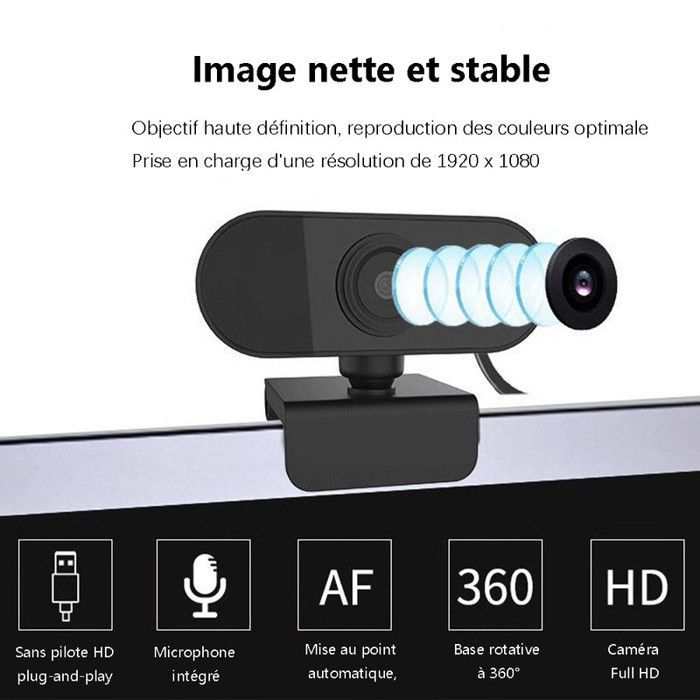 Webcam - KZQ - 1080P - Draadloos - Ingebouwde microfoon - Autofocus - Beeldstabilisatie