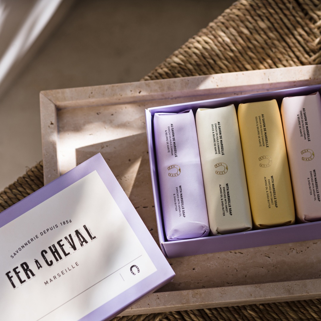 Fer à Cheval Coffret savon doux parfumés 4x125g