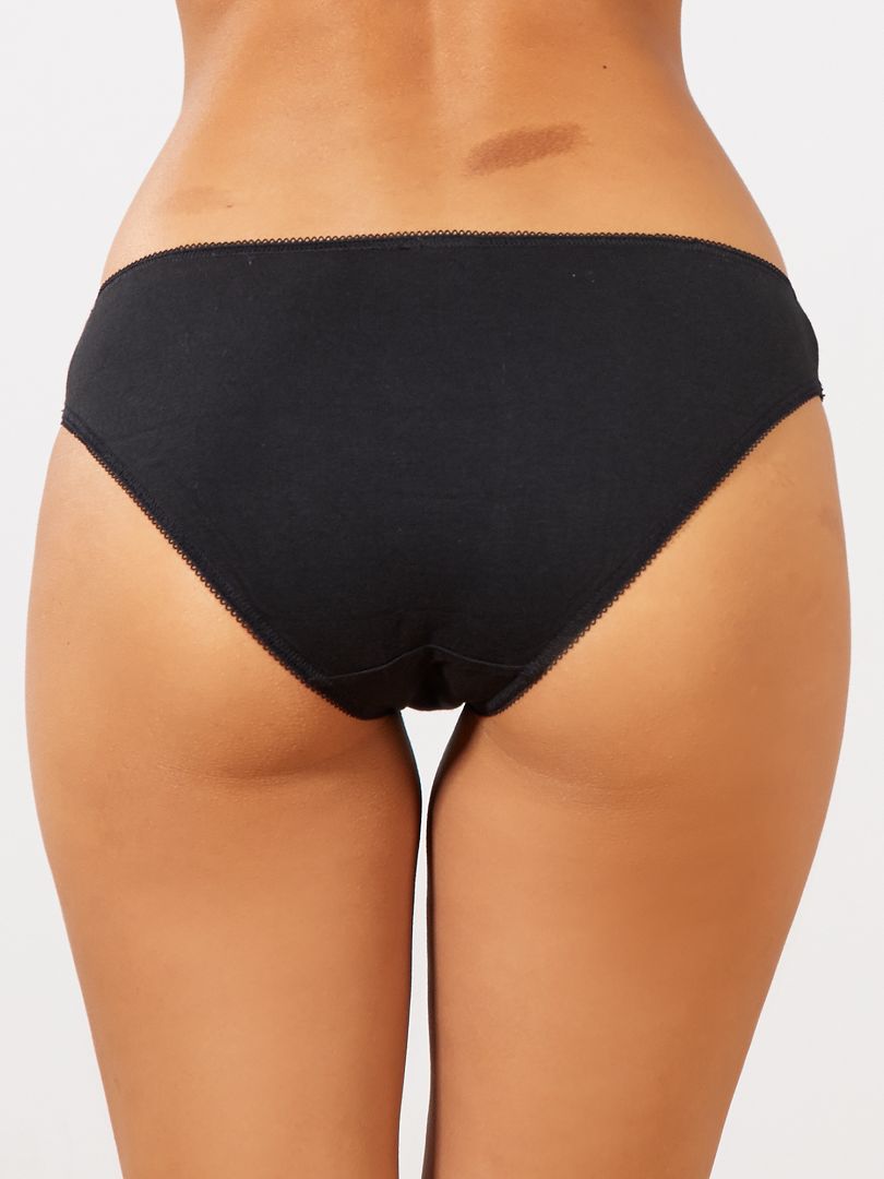 Conjunto de 3 cuecas - branca/preta