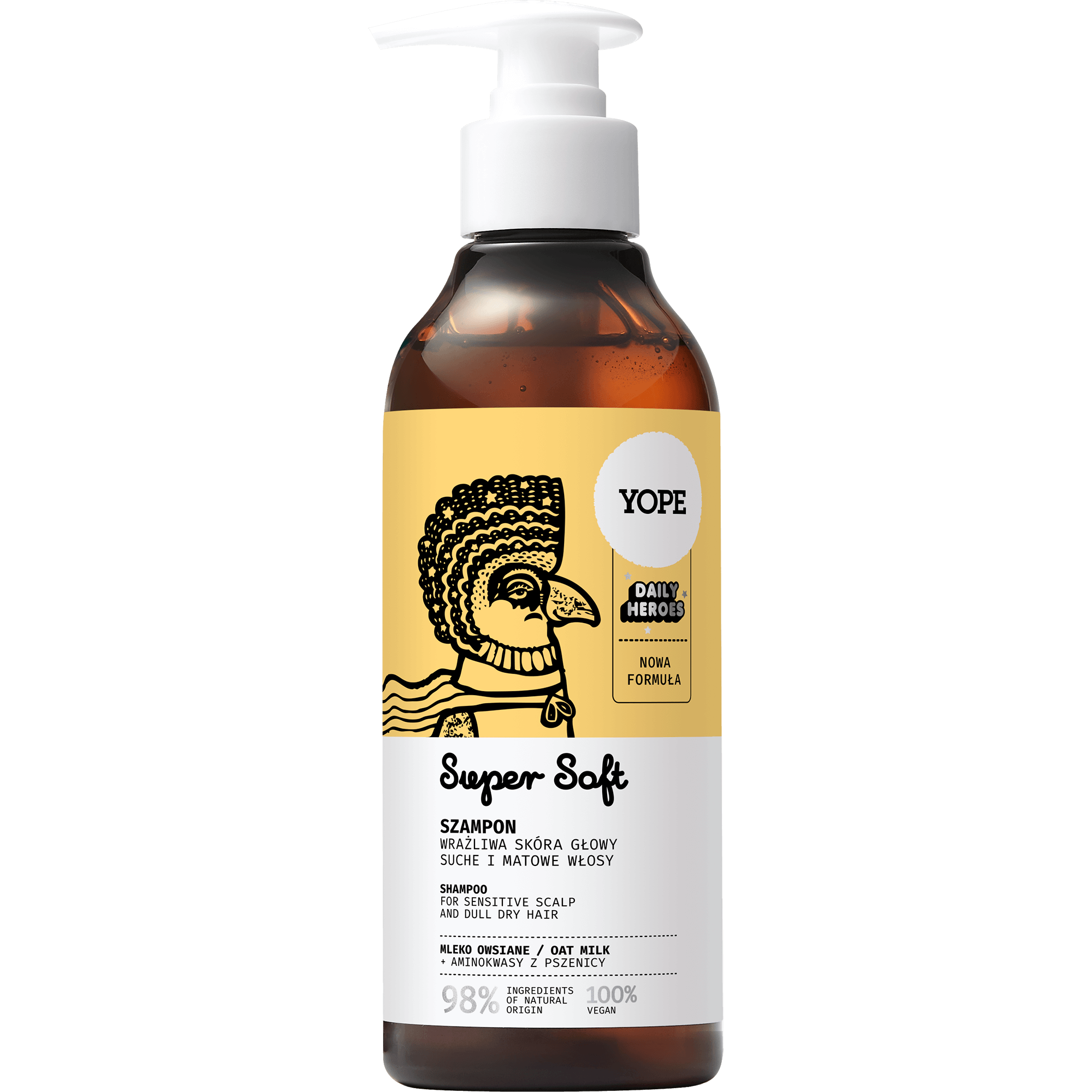 Yope Přírodní šampon pro normální vlasy 300ml Ovesné mléko