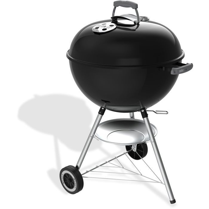 Barbecue à charbon - Weber - Original Kettle - Ø57 cm - Thermomètre intégré - Acier émaillé - Clapet d'aération - 9 couverts -Noir