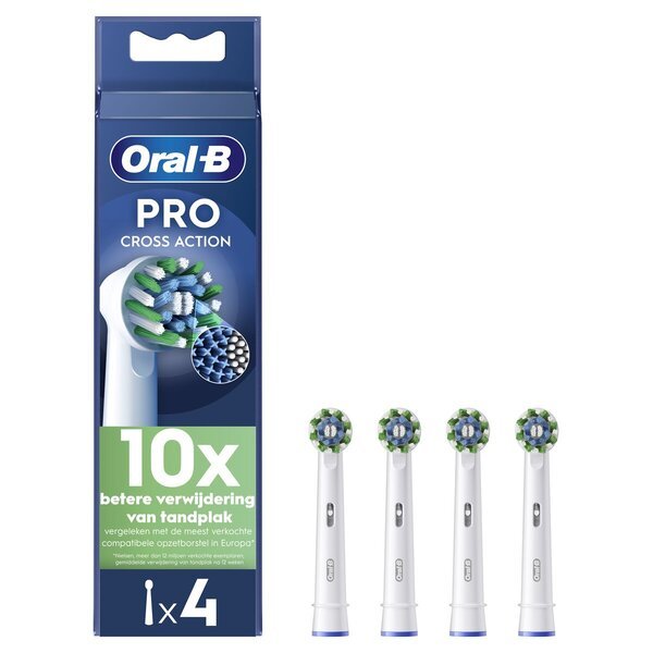 Glave zobne ščetke Oral-B Pro Cross Action<br>bele. 4 kosi