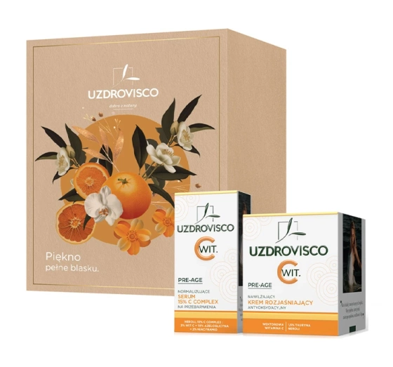 Uzdrovisco Pre-Age zestaw rozświetlających kosmetyków do pielęgnacji twarzy krem   serum