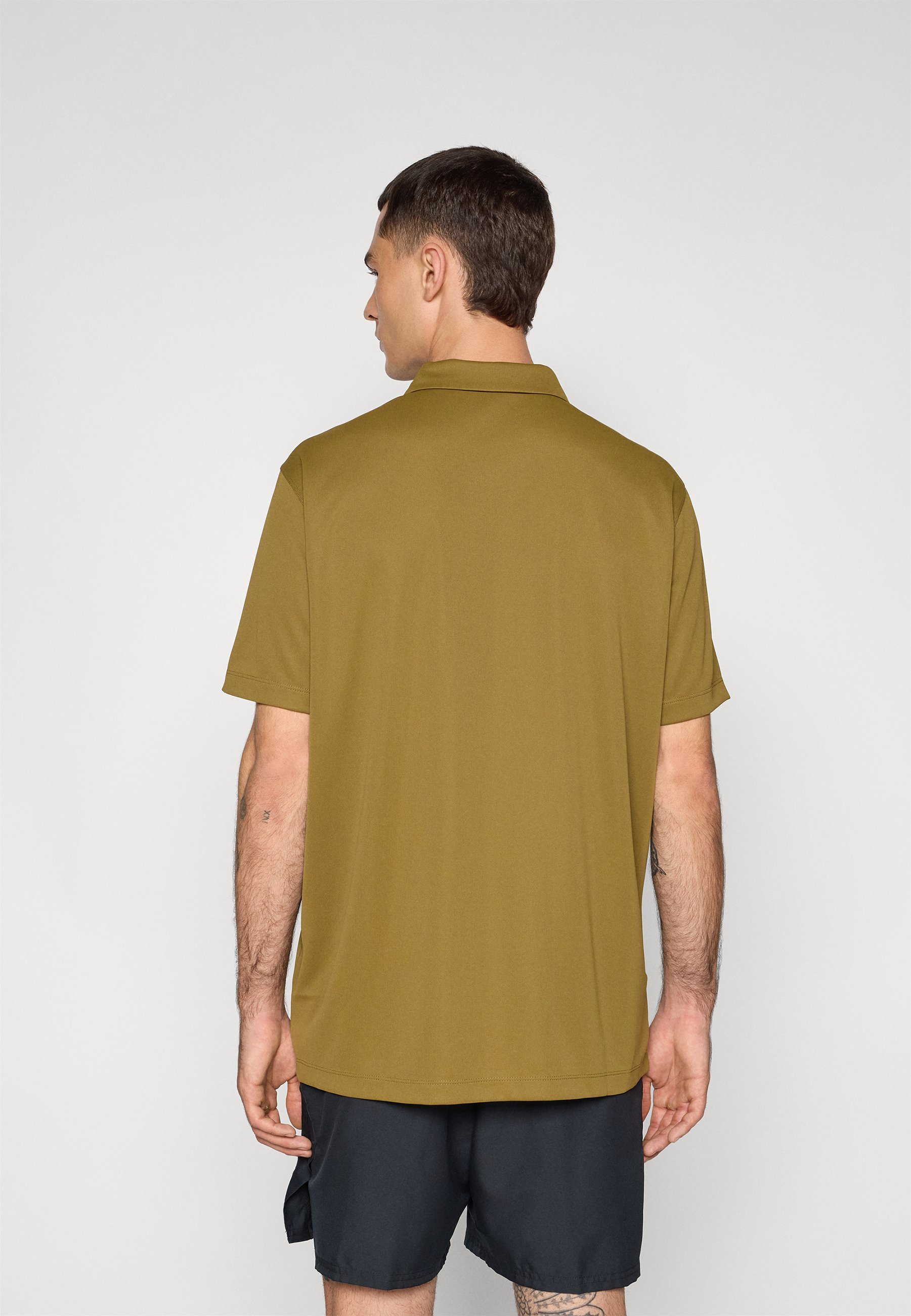 Nike Performance SOLID - Poloshirt - olijfgroen/wit