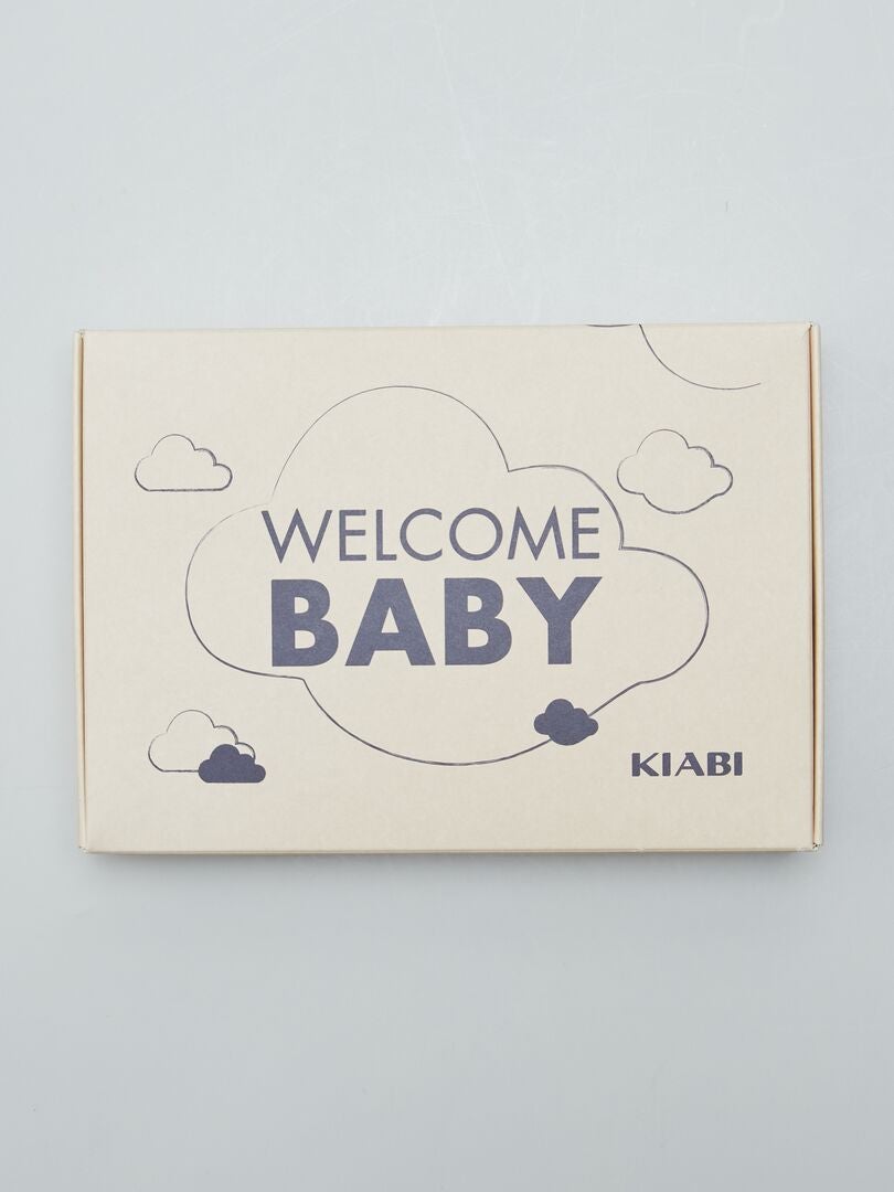 5-delige 'Welkom Baby' geboortedoos - Unisex - Lichtbruin