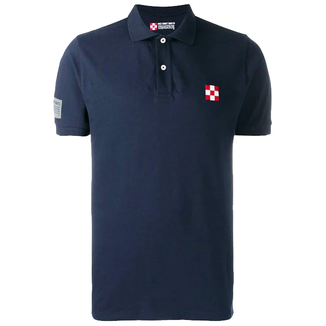 Blaues Polohemd mit St.-Barth-Karo